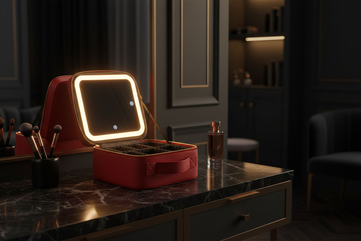 LED Makeup Bag – Premium Dark Setting